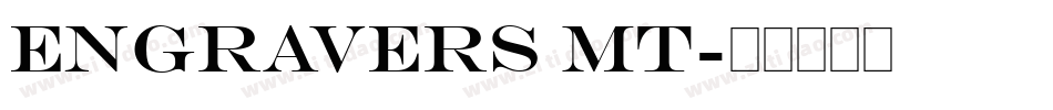 Engravers MT字体转换